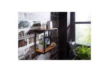 Vägghylla Wohnling Puri Massivt Trä Metallram Väggmonterad Industriell - Förvaring - Småförvaring - Väggförvaring