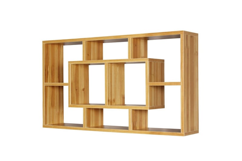 Vägghylla Wohnling PAOLA melaminbelagd MDF, förvaringshylla, väggmonterad, modern stil Bok - Bok - Förvaring - Småförvaring - Väggförvaring