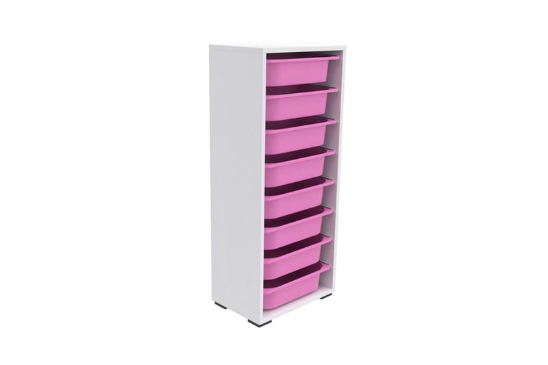 Versa Förvaringslådor 45,5 cm - Vit/Rosa - Förvaring - Småförvaring - Förvaringslåda