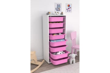 Versa Förvaringslådor 45,5 cm - Vit/Rosa - Förvaring - Småförvaring - Förvaringslåda