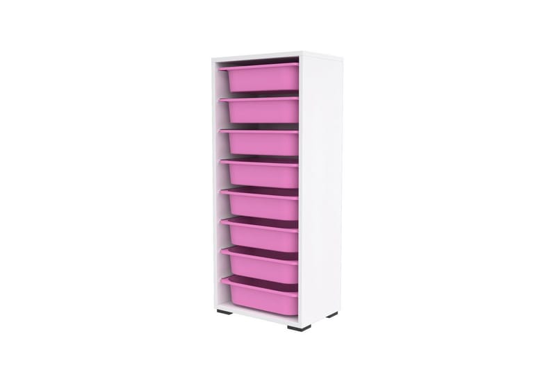 Versa Förvaringslådor 45,5 cm - Vit/Rosa - Förvaring - Småförvaring - Förvaringslåda