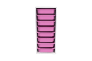 Versa Förvaringslådor 45,5 cm - Vit/Rosa - Förvaring - Småförvaring - Förvaringslåda