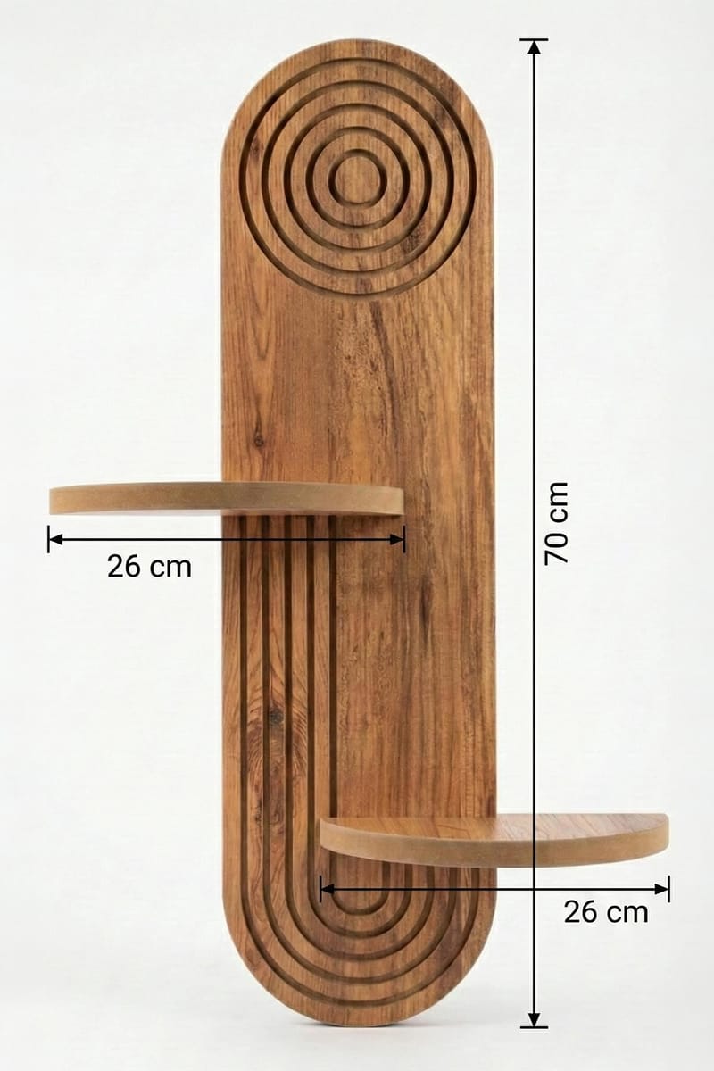Virlin Vägghylla 26x35x13 cm - Ek - Förvaring - Småförvaring - Väggförvaring