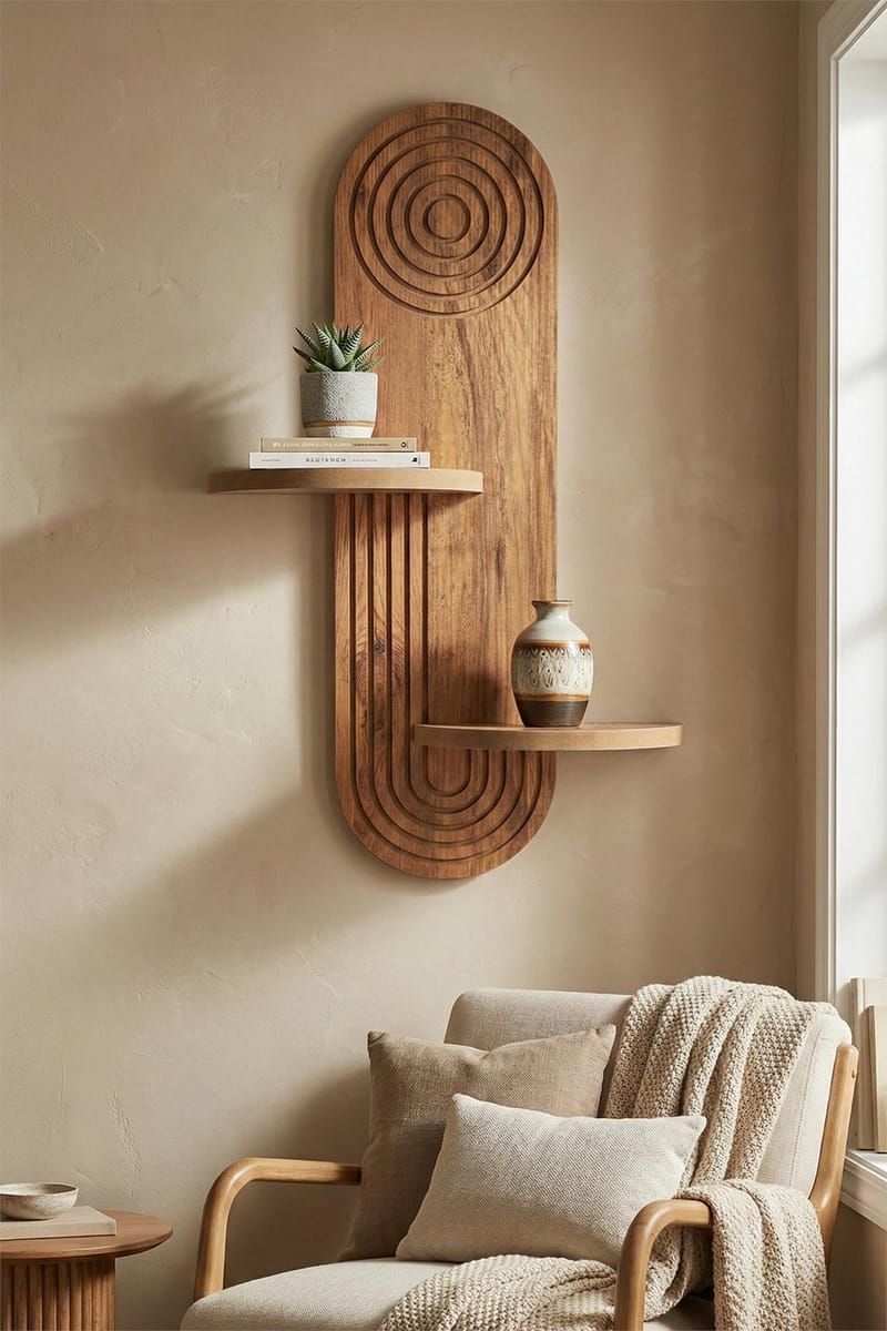 Virlin Vägghylla 26x35x13 cm - Ek - Förvaring - Småförvaring - Väggförvaring