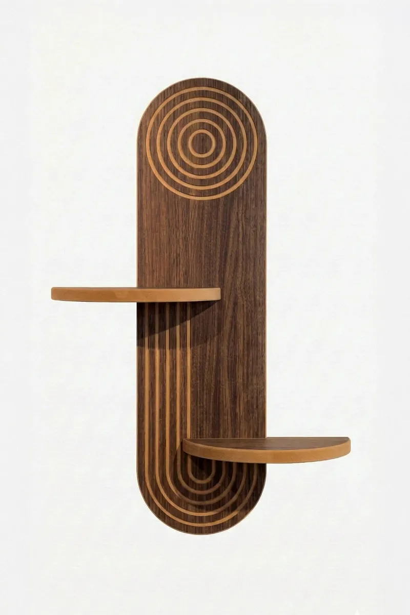 Virlin Vägghylla 26x35x13 cm, Mörkbrun