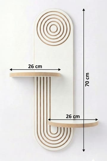 Virlin Vägghylla 26x35x13 cm - Vit - Förvaring - Småförvaring - Väggförvaring