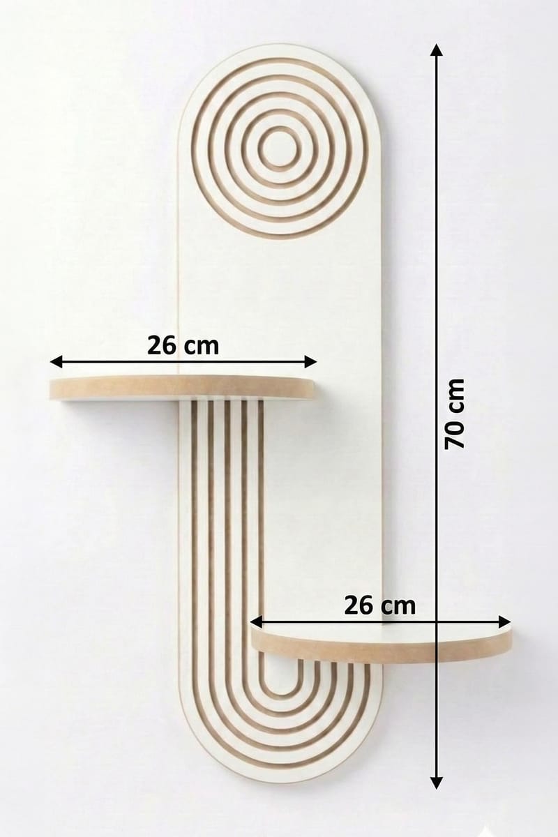 Virlin Vägghylla 26x35x13 cm - Vit - Förvaring - Småförvaring - Väggförvaring