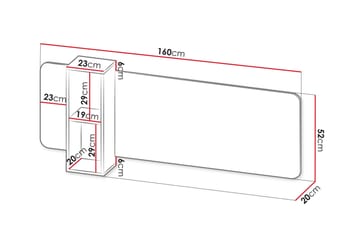 Zalricus Vägghylla 160 cm - Beige - Förvaring - Småförvaring - Väggförvaring