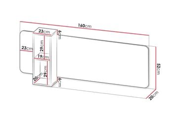 Zalricus Vägghylla 160 cm - Beige - Förvaring - Småförvaring - Väggförvaring
