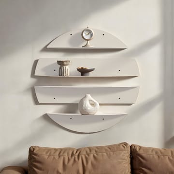 Zalvenn Vägghylla 76 cm Rund - Mjuk Beige - Förvaring - Småförvaring - Väggförvaring