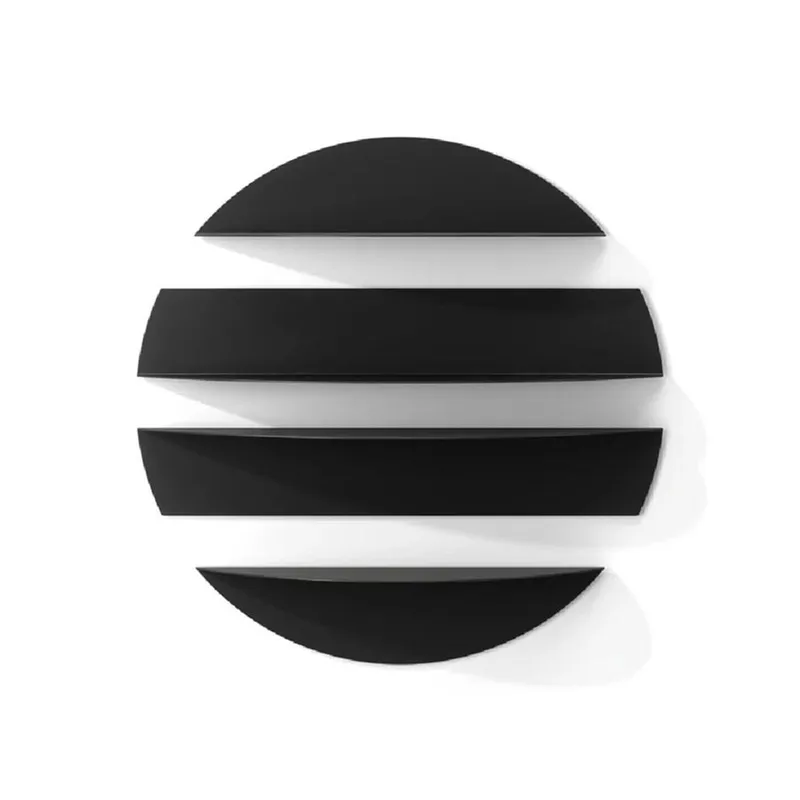 Zalvenn Vägghylla 76 cm Rund, Svart