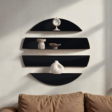 Zalvenn Vägghylla 76 cm Rund - Svart - Förvaring - Småförvaring - Väggförvaring