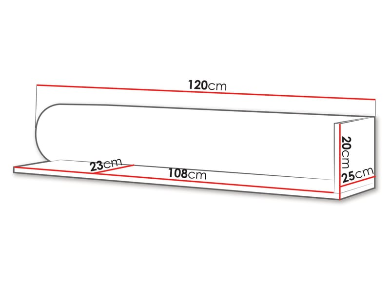 Zarek Vägghylla 120 cm - brun och blå - Förvaring - Småförvaring - Väggförvaring