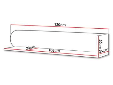 Zarek Vägghylla 120 cm - brun och rosa - Förvaring - Småförvaring - Väggförvaring