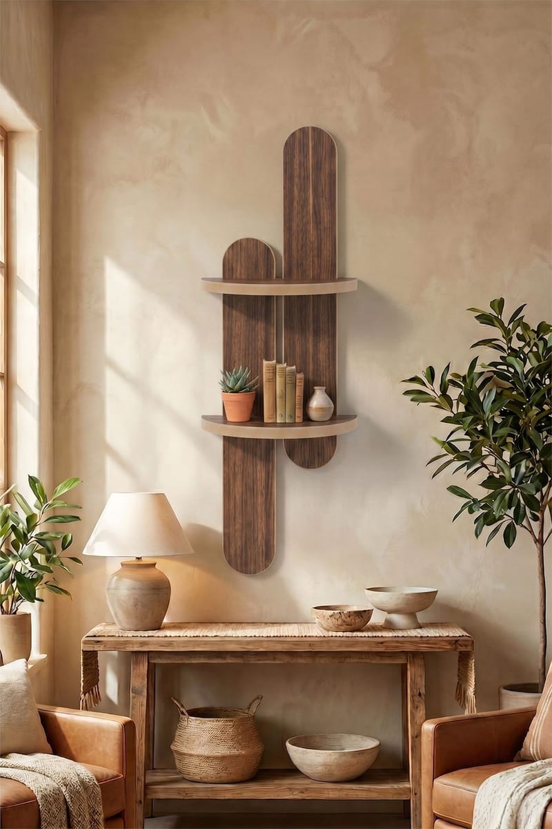 Zayra Vägghylla 26x80 cm - Brun - Förvaring - Småförvaring - Väggförvaring