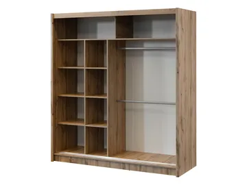 Swanley Garderob med Spegel 203x215 cm - Brun/Vit - Förvaring - Garderober & garderobssystem