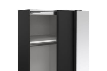 Takeru Garderob med Spegel 119x200 cm - Svart - Förvaring - Garderober & garderobssystem