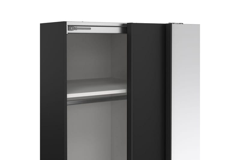 Takeru Garderob med Spegel 119x200 cm - Svart - Förvaring - Garderober & garderobssystem