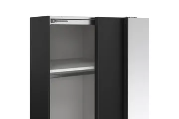 Takeru Garderob med Spegel 119x200 cm - Svart - Förvaring - Garderober & garderobssystem