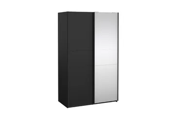 Takeru Garderob med Spegel 119x200 cm - Svart - Förvaring - Garderober & garderobssystem