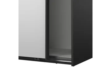 Takeru Garderob med Spegel 119x200 cm - Svart - Förvaring - Garderober & garderobssystem