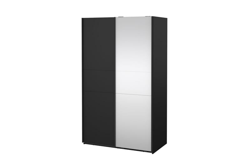 Takeru Garderob med Spegel 119x200 cm - Svart - Förvaring - Garderober & garderobssystem