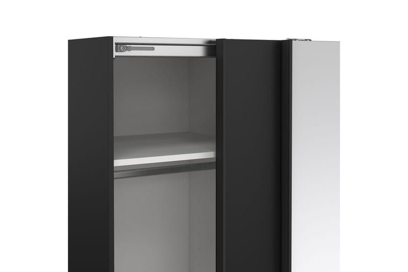 Takeru Garderob med Spegel 119x200 cm - Svart - Förvaring - Garderober & garderobssystem