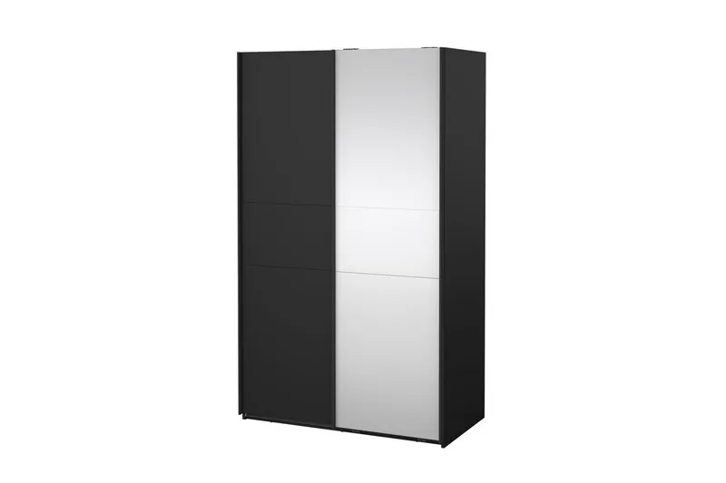 Takeru Garderob med Spegel 119x200 cm - Svart - Förvaring - Garderober & garderobssystem