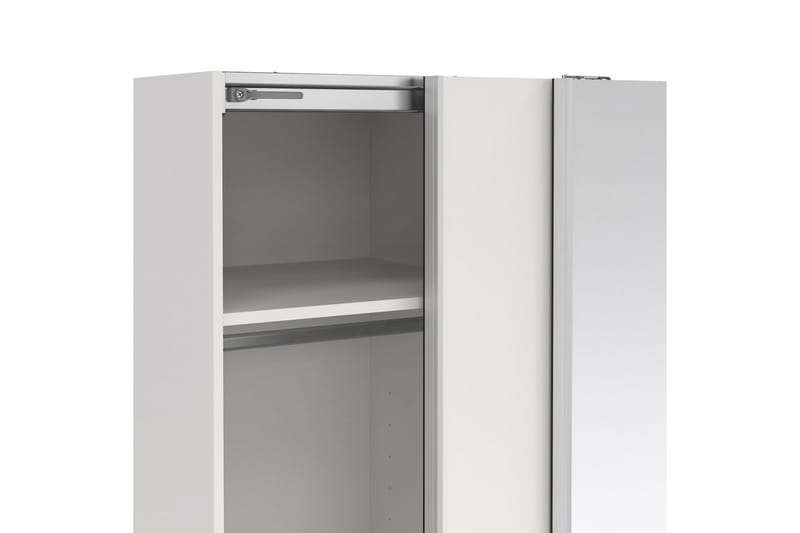 Takeru Garderob med Spegel 119x200 cm - Vit - Förvaring - Garderober & garderobssystem