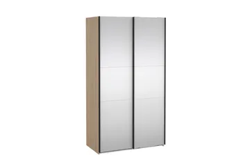 Takeru Garderob med Spegel 119x220 cm - Natur - Förvaring - Garderober & garderobssystem