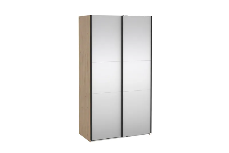 Takeru Garderob med Spegel 119x220 cm - Natur - Förvaring - Garderober & garderobssystem