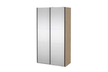 Takeru Garderob med Spegel 119x220 cm - Natur - Förvaring - Garderober & garderobssystem