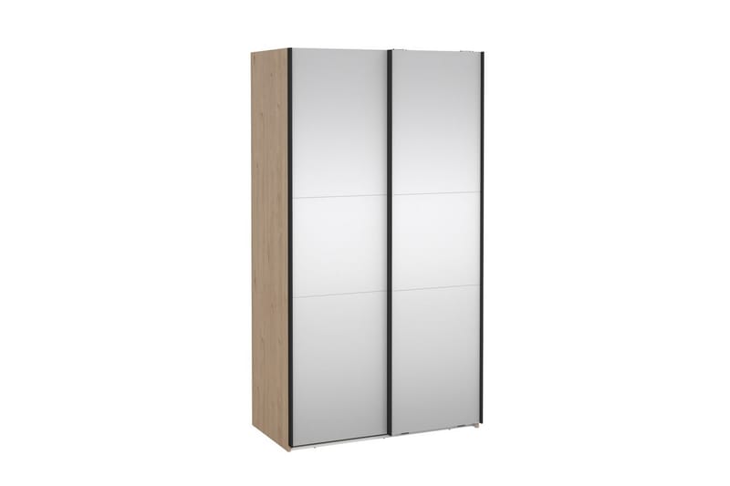 Takeru Garderob med Spegel 119x220 cm - Natur - Förvaring - Garderober & garderobssystem