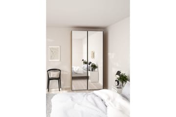 Takeru Garderob med Spegel 119x220 cm - Natur - Förvaring - Garderober & garderobssystem