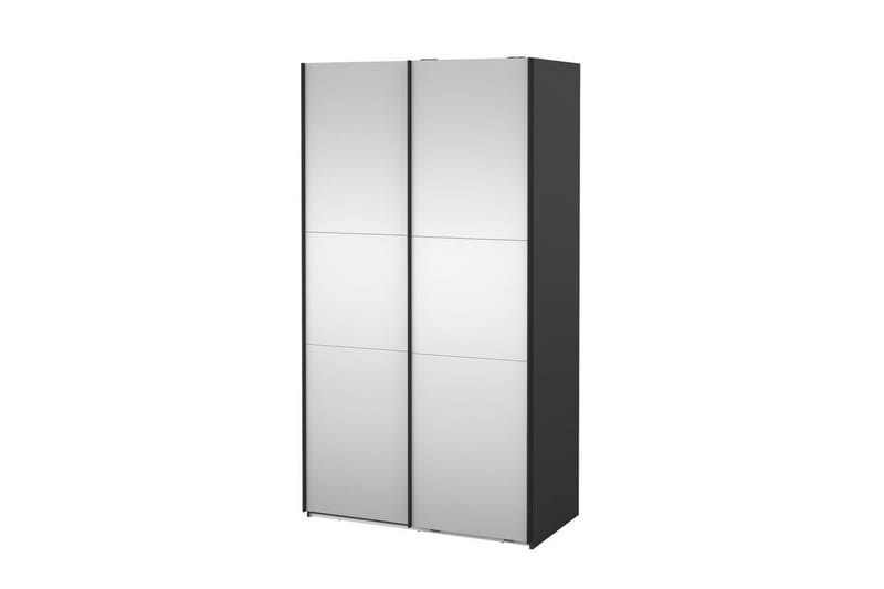 Takeru Garderob med Spegel 119x220 cm - Svart - Förvaring - Garderober & garderobssystem