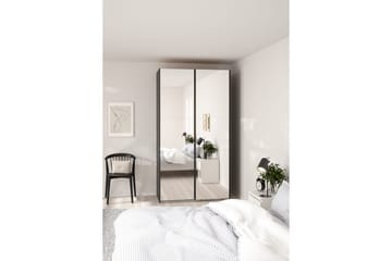 Takeru Garderob med Spegel 119x220 cm - Svart - Förvaring - Garderober & garderobssystem