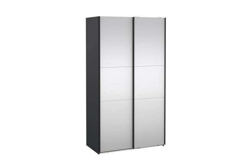 Takeru Garderob med Spegel 119x220 cm - Svart - Förvaring - Garderober & garderobssystem