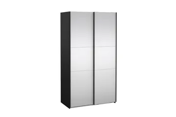 Takeru Garderob med Spegel 119x220 cm - Svart - Förvaring - Garderober & garderobssystem