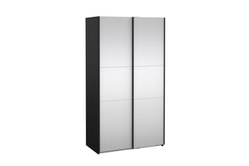 Takeru Garderob med Spegel 119x220 cm - Svart - Förvaring - Garderober & garderobssystem