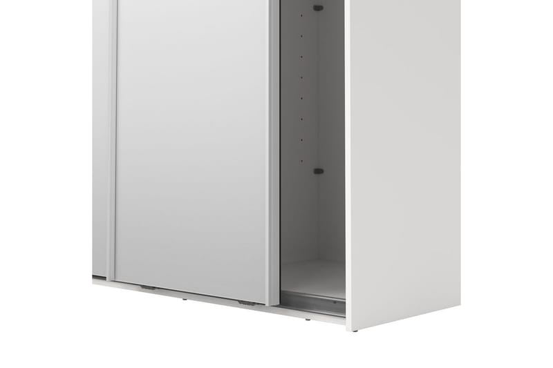 Takeru Garderob med Spegel 119x220 cm - Vit - Förvaring - Garderober & garderobssystem