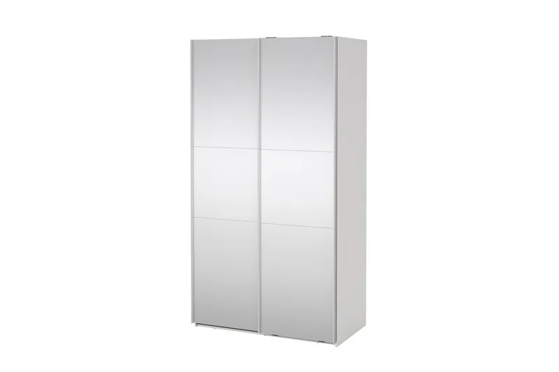 Takeru Garderob med Spegel 119x220 cm - Vit - Förvaring - Garderober & garderobssystem