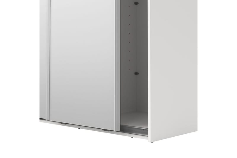 Takeru Garderob med Spegel 119x220 cm - Vit - Förvaring - Garderober & garderobssystem