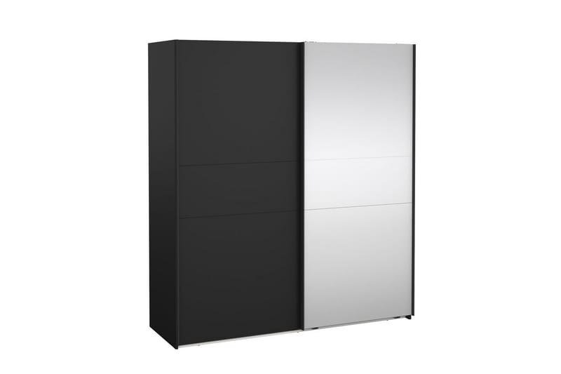 Takeru Garderob med Spegel 179x200 cm - Svart - Förvaring - Garderober & garderobssystem