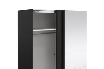 Takeru Garderob med Spegel 179x200 cm - Svart - Förvaring - Garderober & garderobssystem