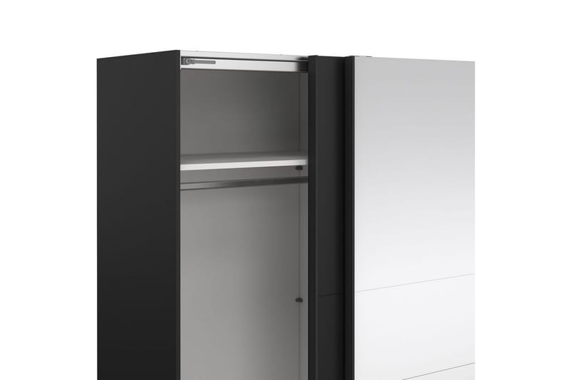 Takeru Garderob med Spegel 179x200 cm - Svart - Förvaring - Garderober & garderobssystem