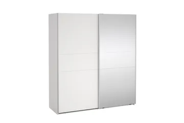 Takeru Garderob med Spegel 179x200 cm - Vit - Förvaring - Garderober & garderobssystem