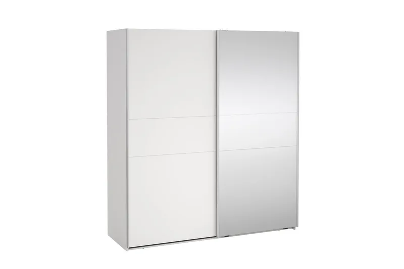 Takeru Garderob med Spegel 179x200 cm - Vit - Förvaring - Garderober & garderobssystem