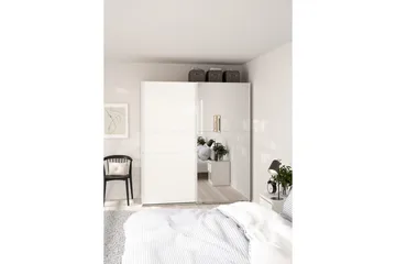 Takeru Garderob med Spegel 179x200 cm - Vit - Förvaring - Garderober & garderobssystem