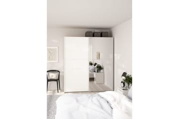 Takeru Garderob med Spegel 179x200 cm - Vit - Förvaring - Garderober & garderobssystem