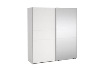 Takeru Garderob med Spegel 179x200 cm - Vit - Förvaring - Garderober & garderobssystem